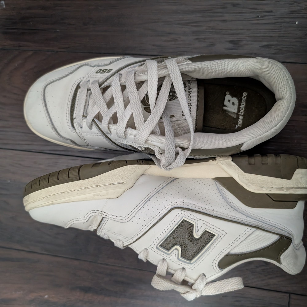 New balance Aime Leon Dore White and Khaki Sneakers